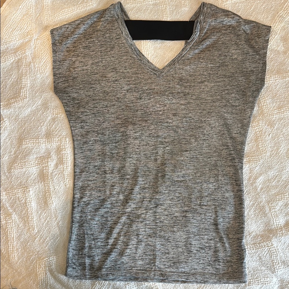 Stella & Dot Gray V-Neck Women's Top